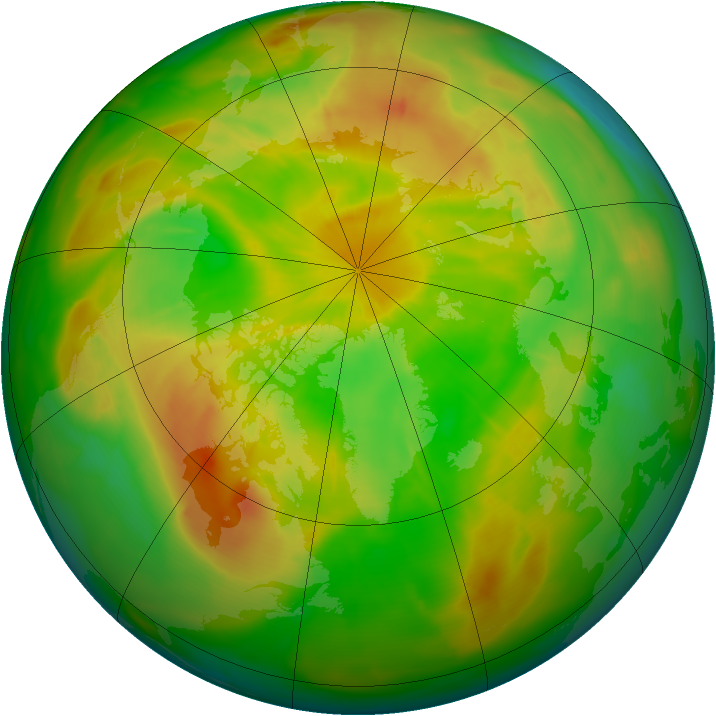 Arctic ozone map for 19 May 2009